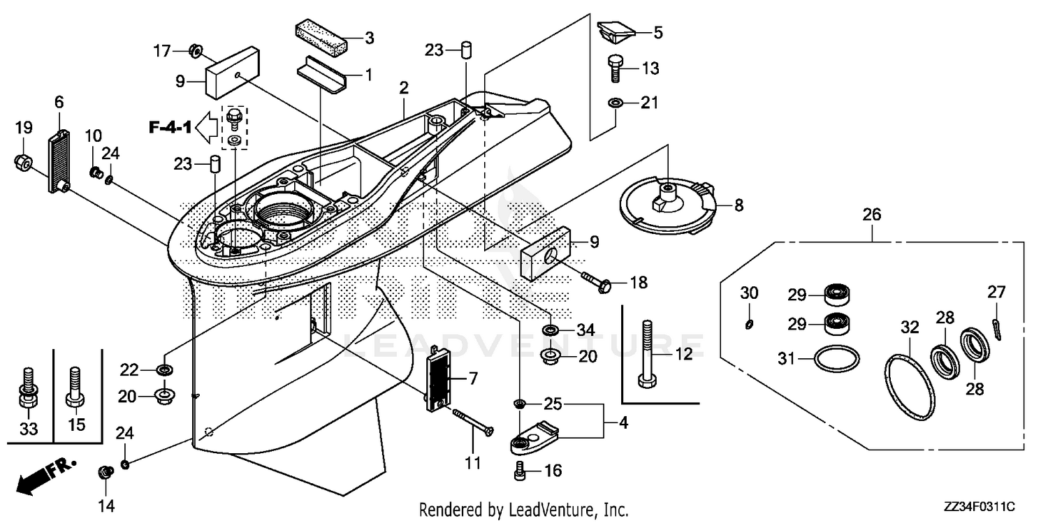 GEAR CASE (POWER THRUST)