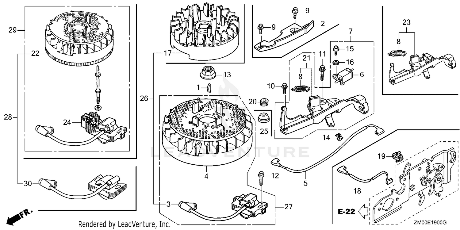 Honda Power Equipment GCV160LA R3A ENGINE USA VIN GJAEA 8018820