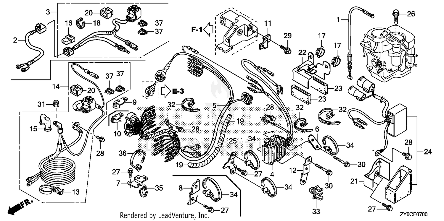 WIRE HARNESS@REGULATOR   @STARTER CABLE (1)