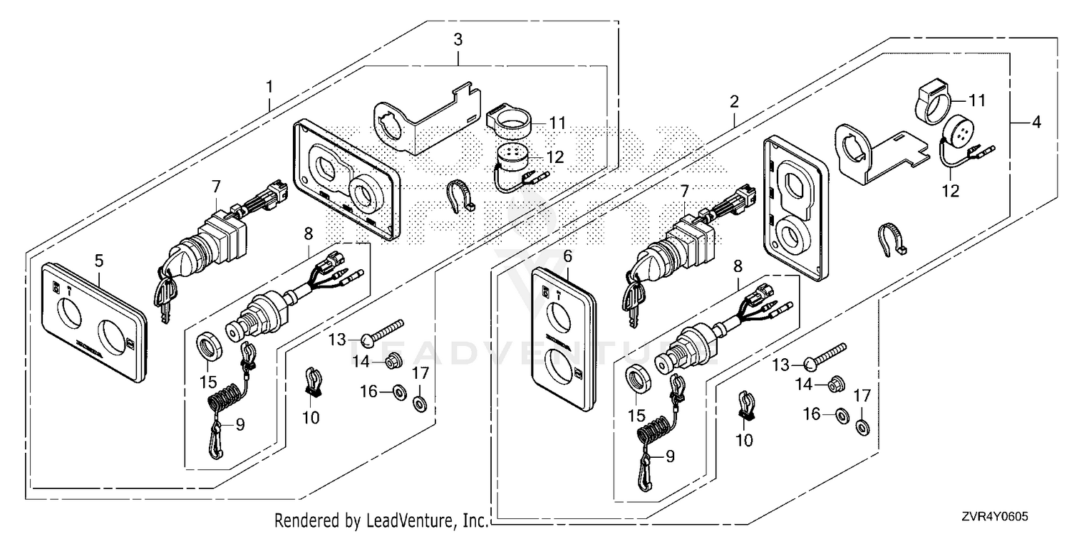 SWITCH PANEL KIT (6)     (DBW)