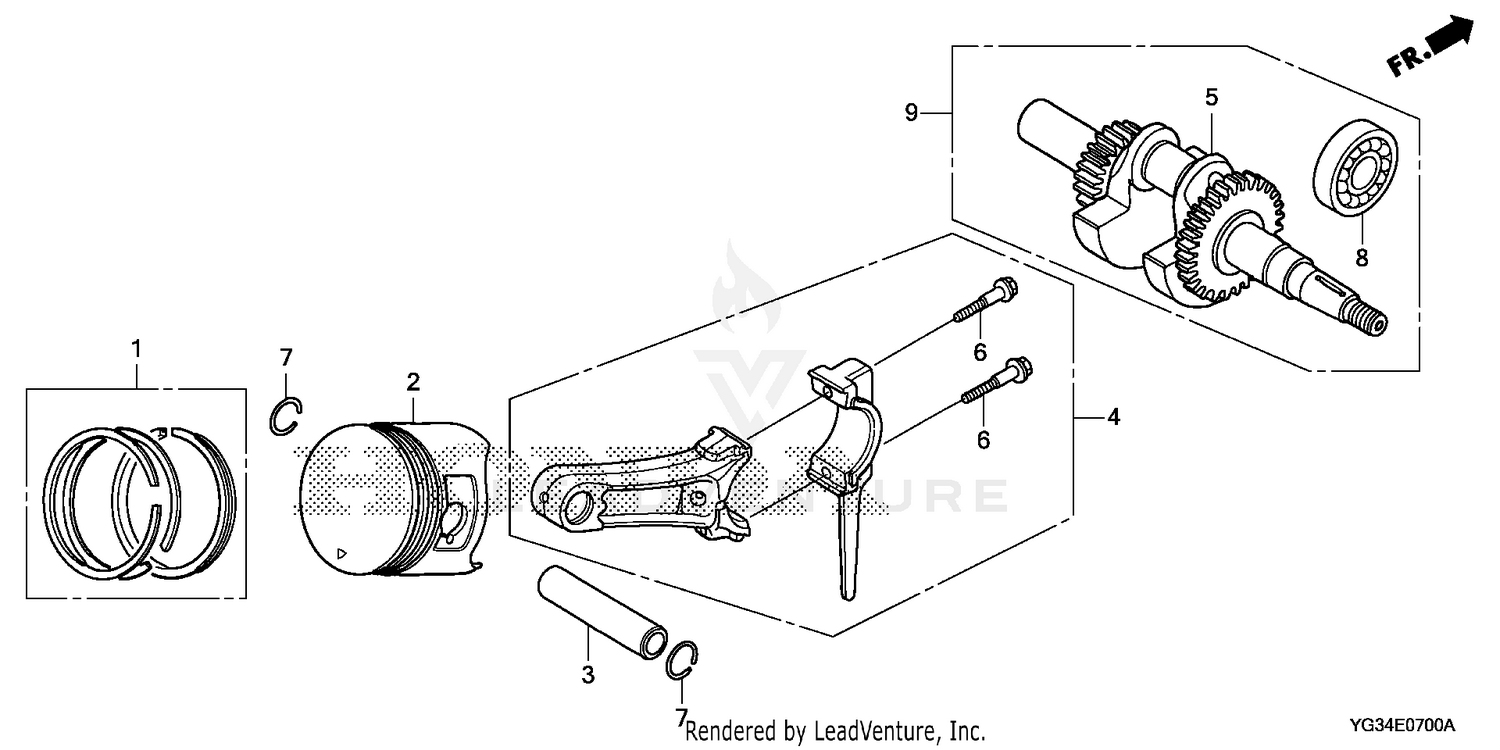 PISTON@CONNECTING ROD    @CRANKSHAFT