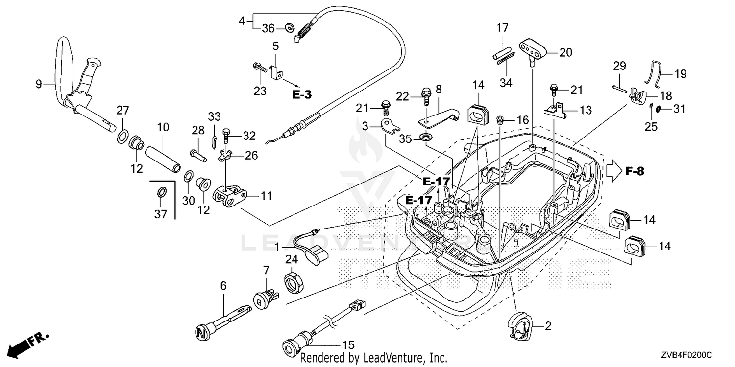 SHIFT SHAFT@COVER LOCK   LEVER