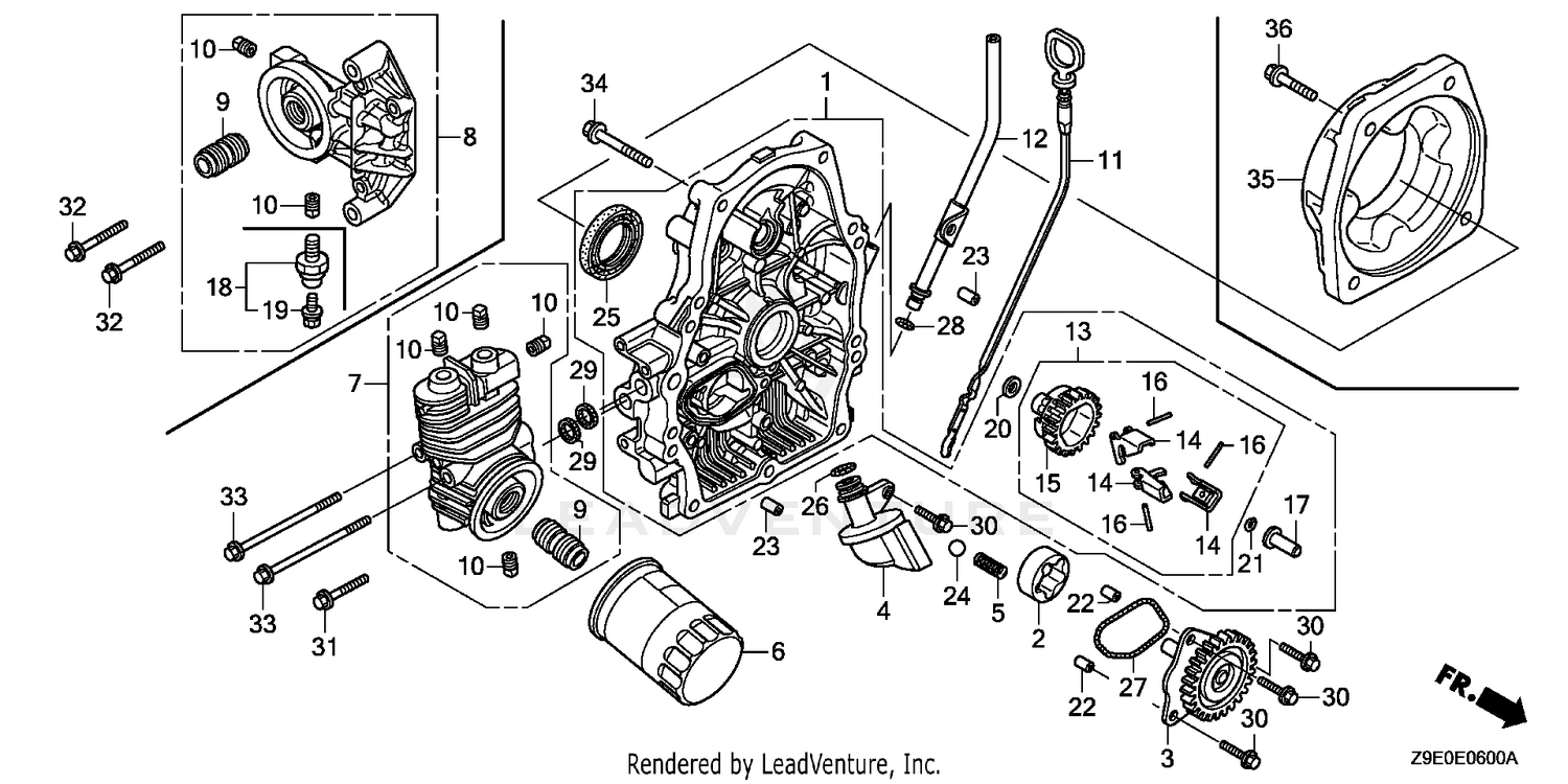 Honda Power Equipment GX630R TXF2 ENGINE, JPN, VIN# GCBEK