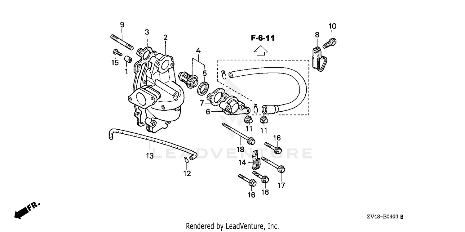 INTAKE MANIFOLD          @THERMOSTAT