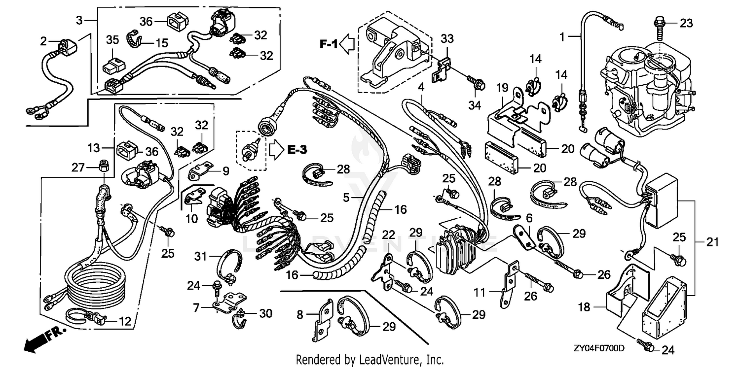 WIRE HARNESS@REGULATOR   @STARTER CABLE (1)