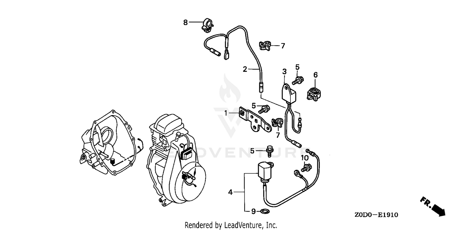 Honda Engines Gx100 Va2 B Engine Jpn Vin Gcanm To Gcanm Oil Alert Oil Level Switch