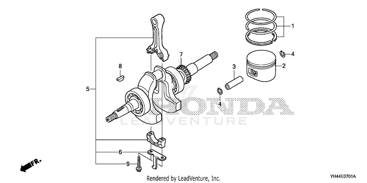 CRANKSHAFT@PISTON (WX15T)