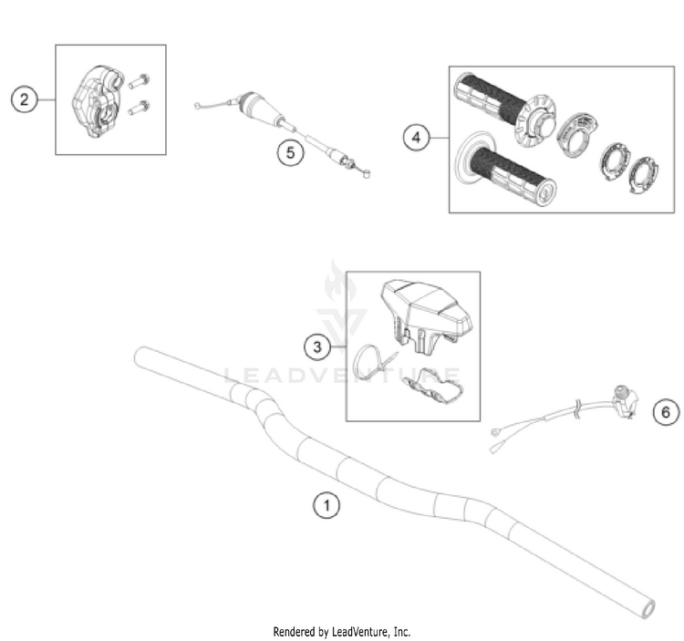 Handlebar, Controls TC 85 19/16 CHASSIS - 2025 Schematic