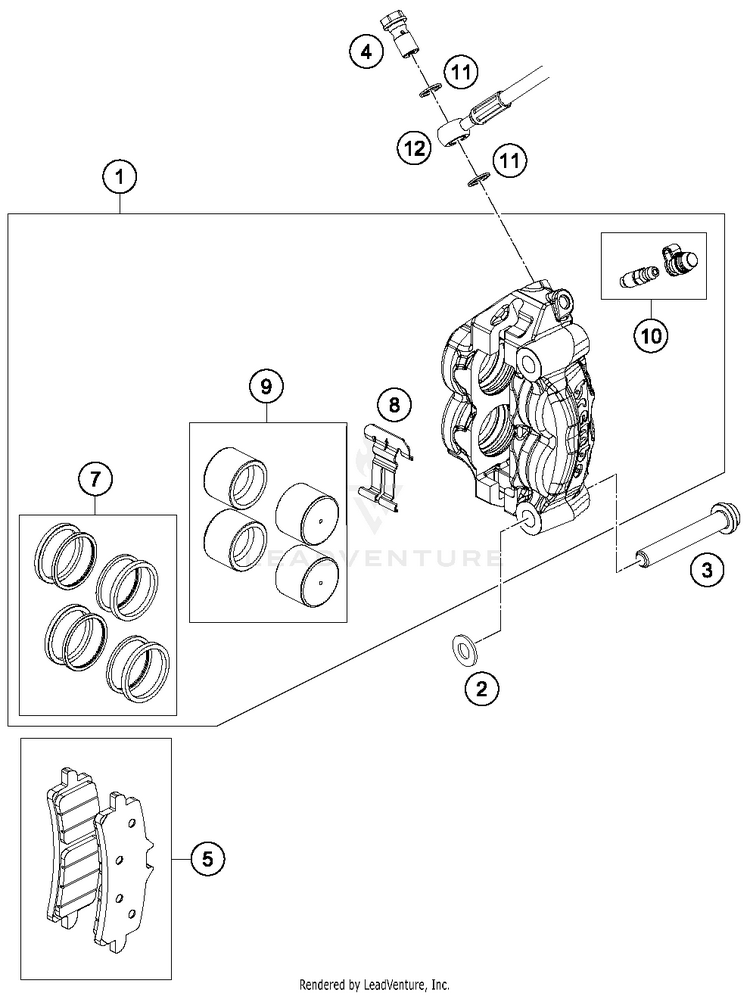 Brake Caliper Front FS 450 CHASSIS - 2018 Schematic