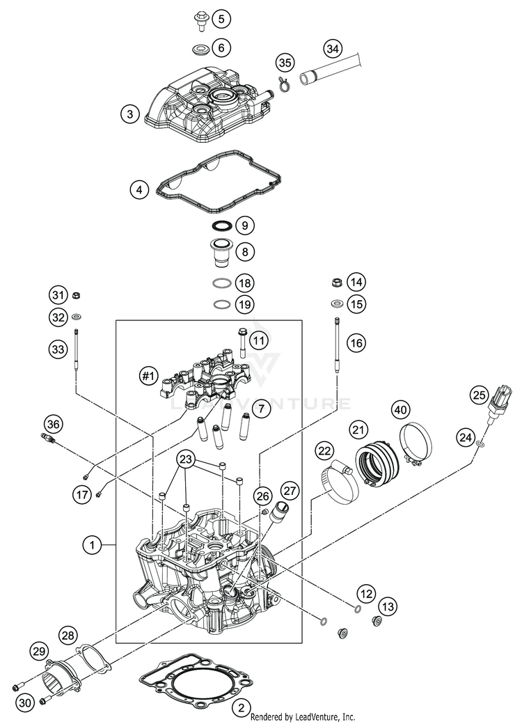Cylinder Head FE 350 ENGINE - 2020 Schematic