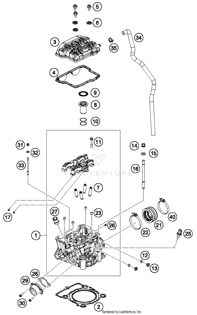 Cylinder Head FC 250 ENGINE - 2017 Schematic