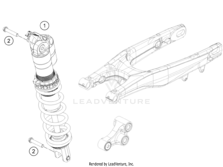 Shock Absorber FC 250 ROCKSTAR EDITION US CHASSIS - 2022 Schematic