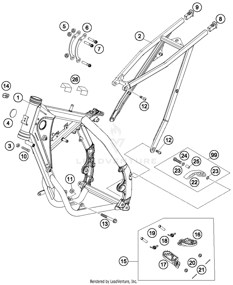 Frame, Sub Frame TC 85 CHASSIS - 2016 Schematic