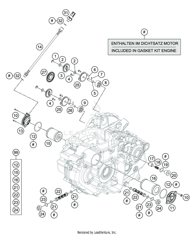 Lubricating System VITPILEN 701 ENGINE - 2020 Schematic