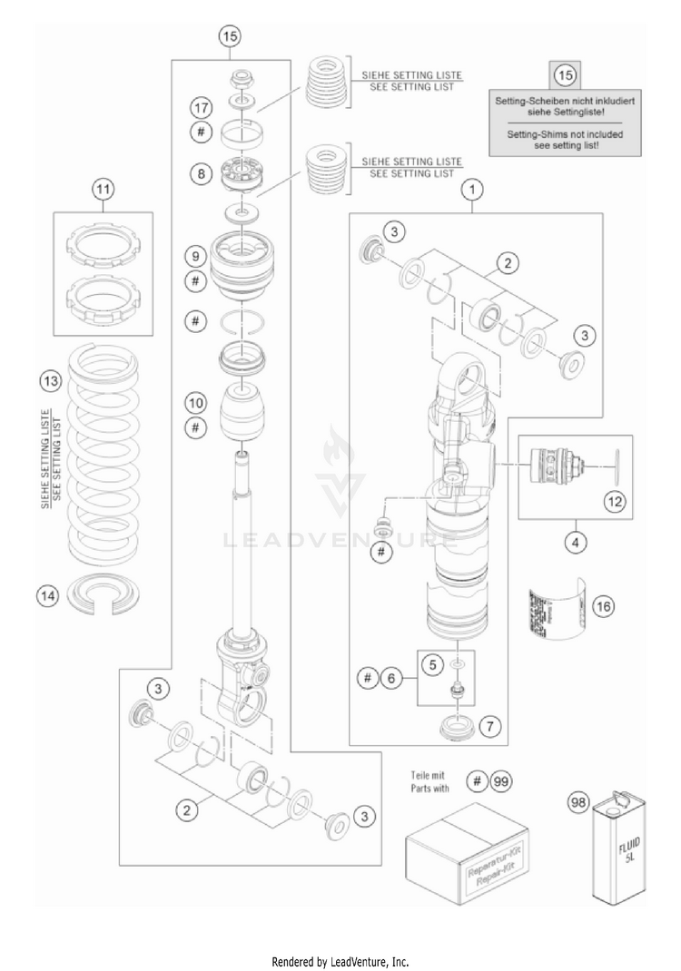 Shock Absorber Disassembled TC 65 EU CHASSIS - 2022 Schematic