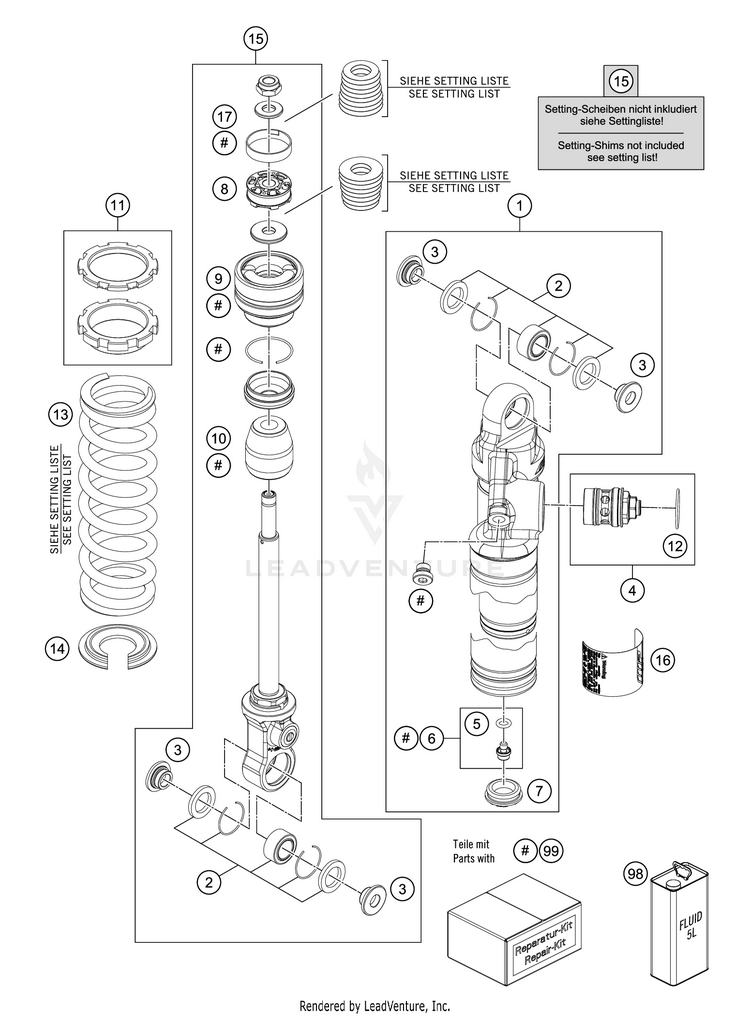 Shock Absorber Disassembled TC 65 CHASSIS - 2021 Schematic