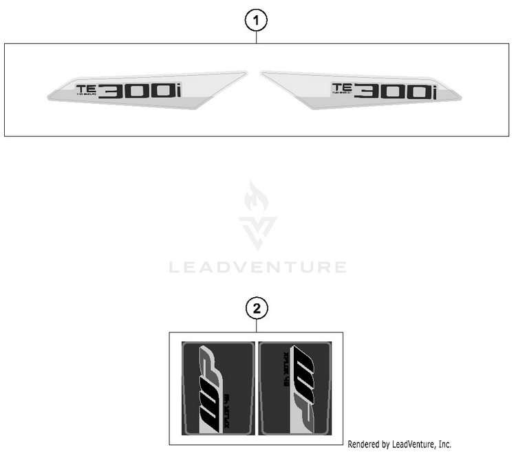 Decal TE 300i CHASSIS - 2019 Schematic