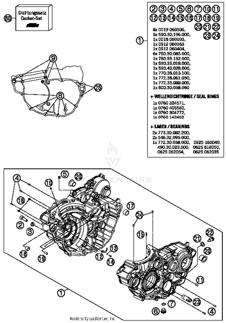 Engine Case FE 350 ENGINE - 2014 Schematic