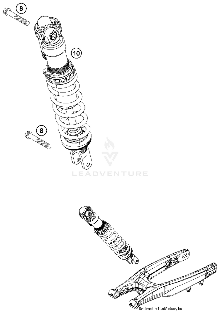 Shock Absorber FE 250 CHASSIS - 2018 Schematic