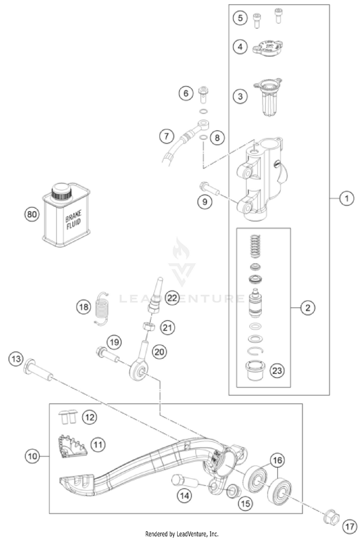 Rear Brake Control TC 85 19/16 CHASSIS - 2026 Schematic