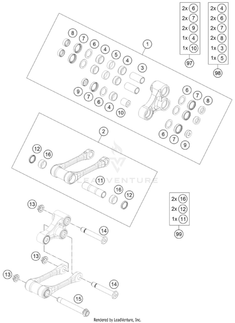Pro Lever Linking FX 350 CHASSIS - 2024 Schematic