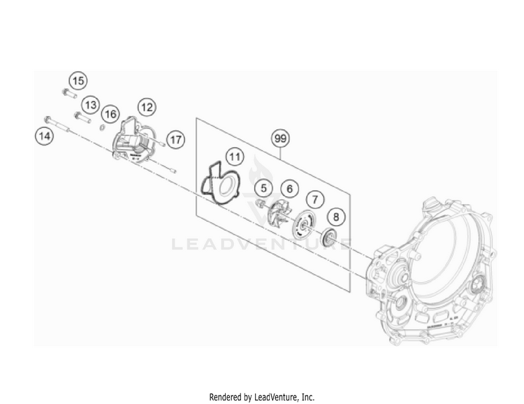 Water Pump FC/FX 450 Engine - 2022 Schematic
