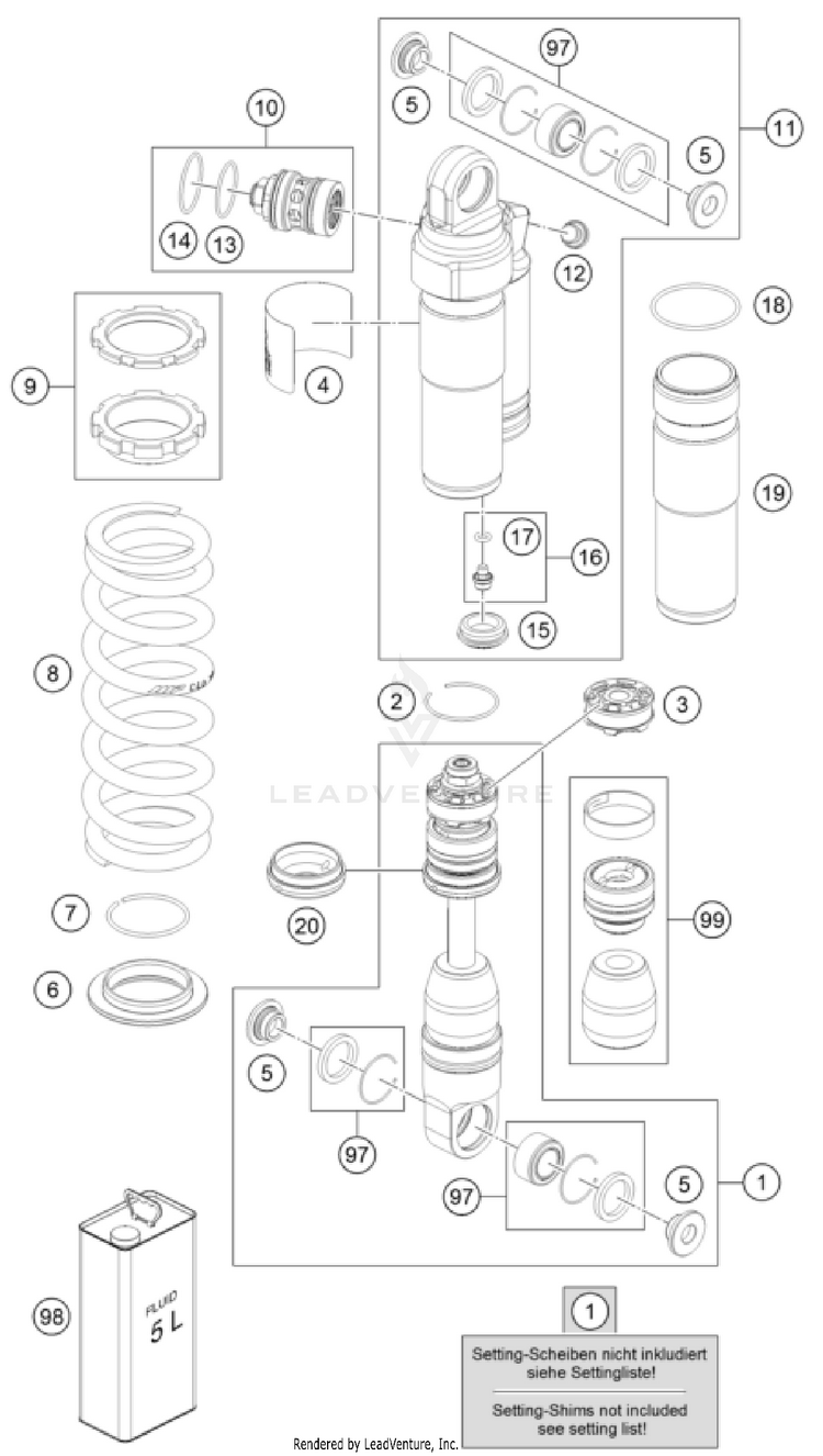 Shock Absorber Disassembled TC 65 CHASSIS - 2026 Schematic