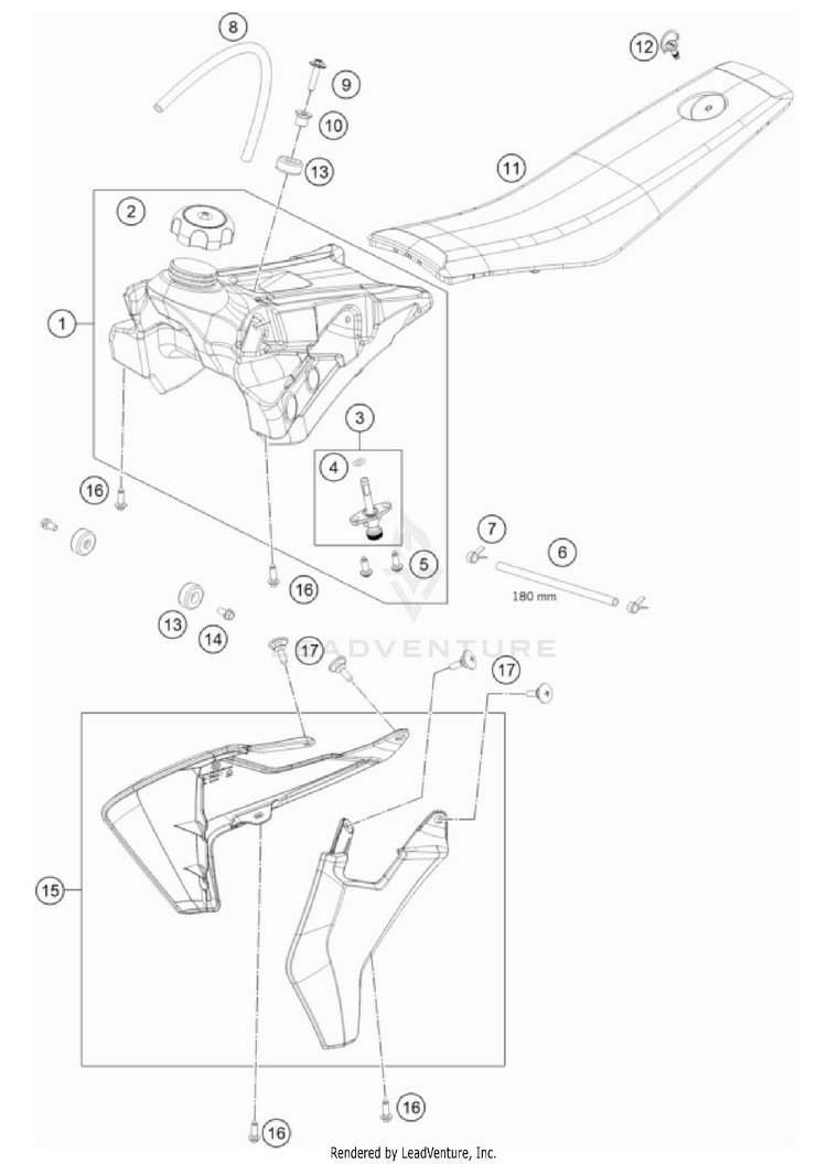 Tank, Seat TC 50 CHASSIS - 2023 Schematic