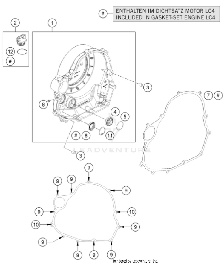Clutch Cover 701 FE/FS US ENGINE - 2024 Schematic