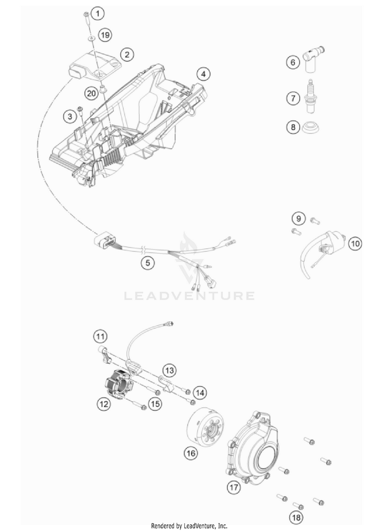 Ignition System TC 125 Engine - 2022 Schematic