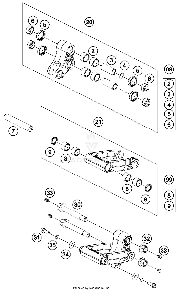 Pro Lever Linking 701 ENDURO CHASSIS- 2017 Schematic