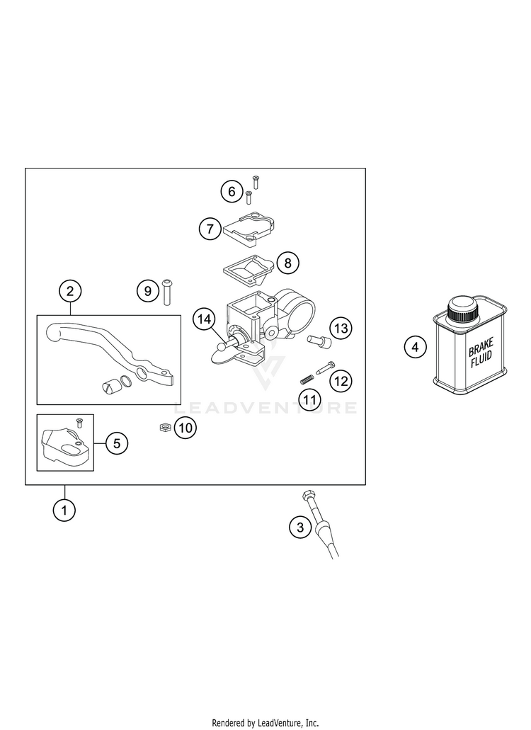 Front Brake Control TC 50 MINI CHASSIS - 2020 Schematic