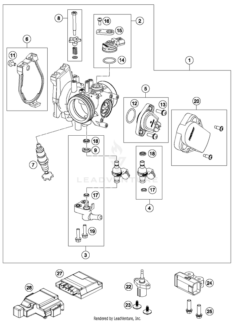 Throttle Body FE 250 ENGINE - 2018 Schematic