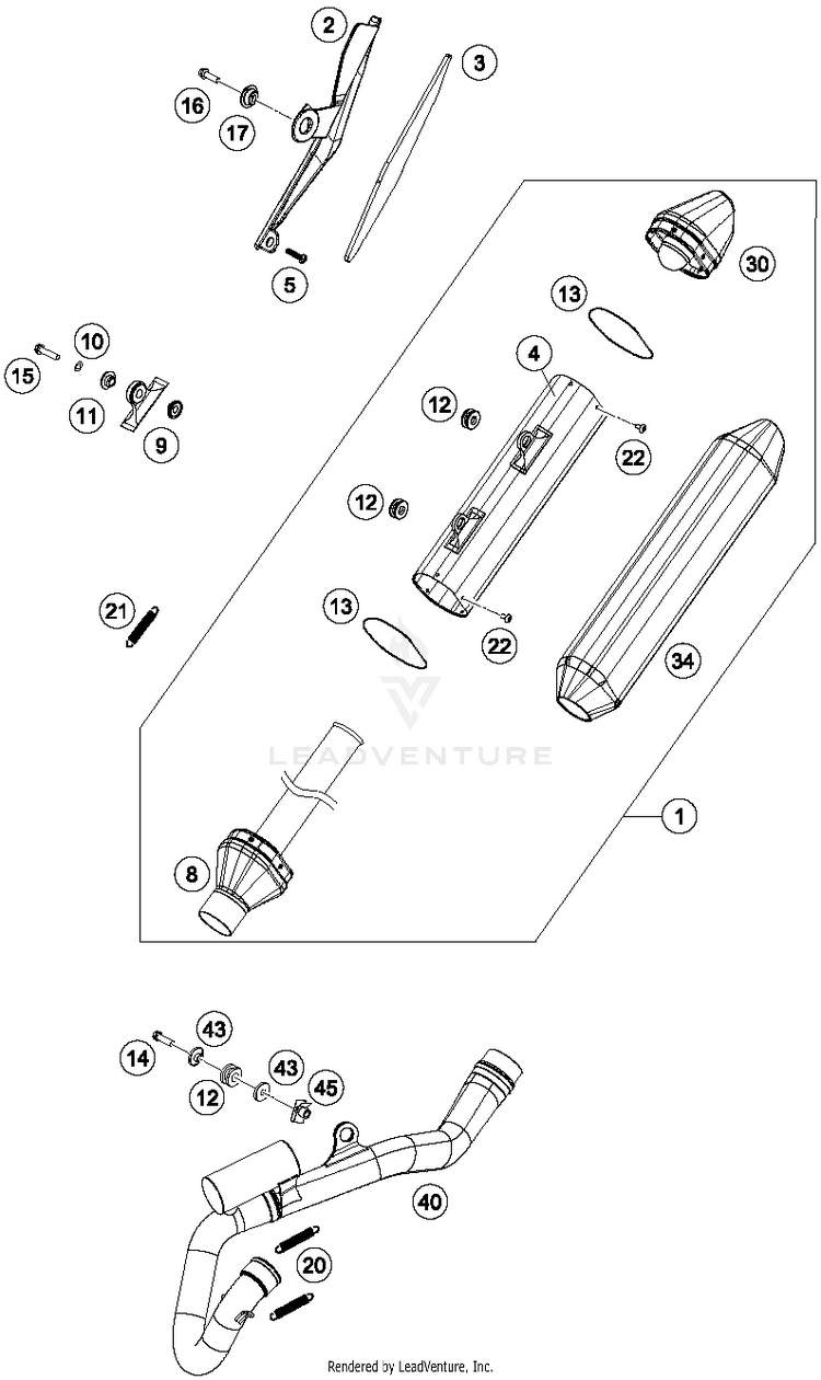 Exhaust System FC 250 CHASSIS - 2015 Schematic