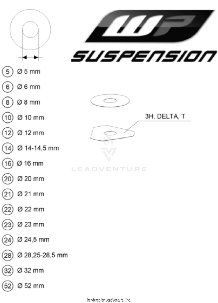 Wp Shims For Setting TC 250 CHASSIS - 2022 Schematic