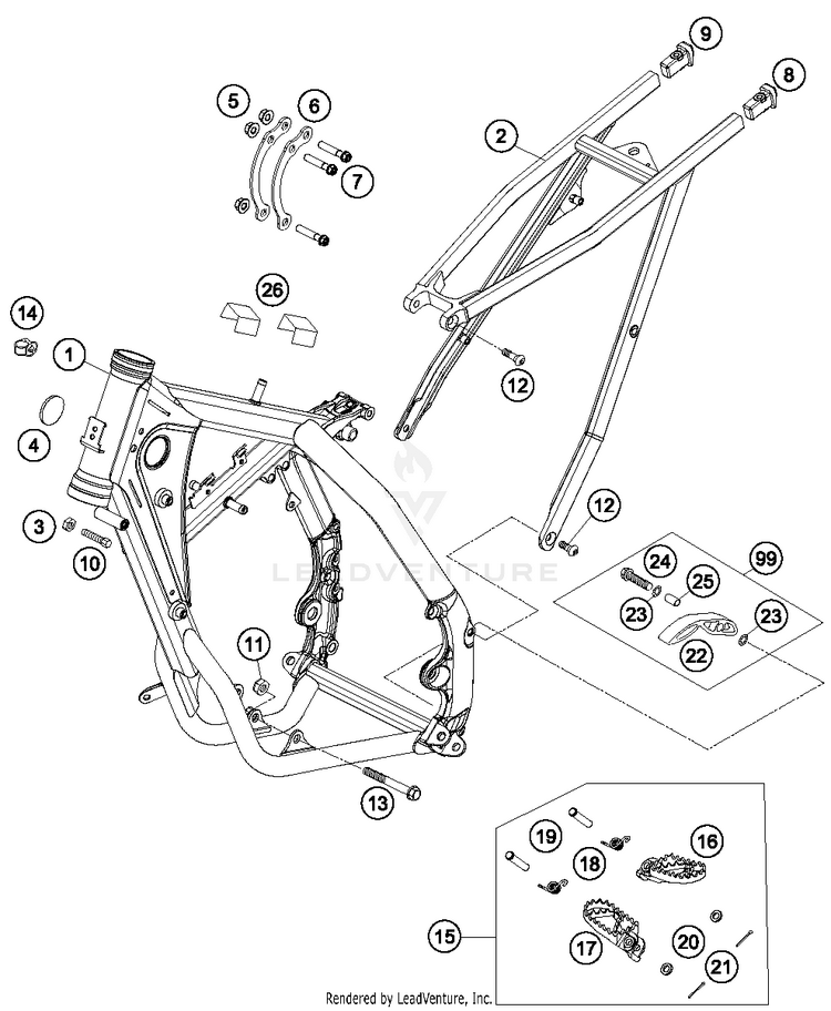 Frame, Sub Frame TC 85 CHASSIS - 2014 Schematic