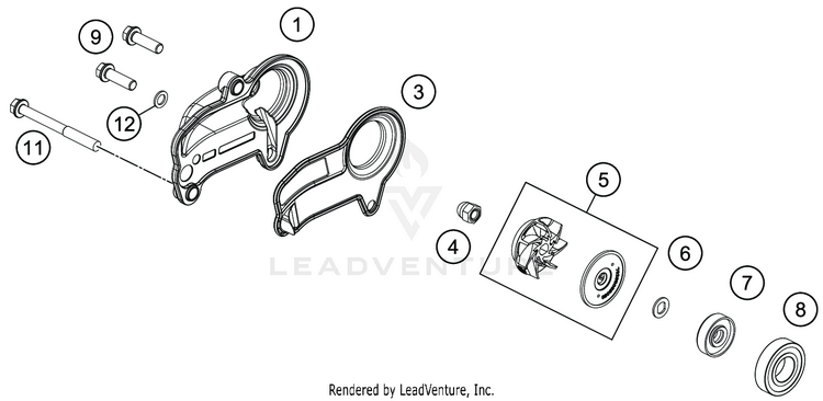 Water Pump TC 250 Engine - 2021 Schematic