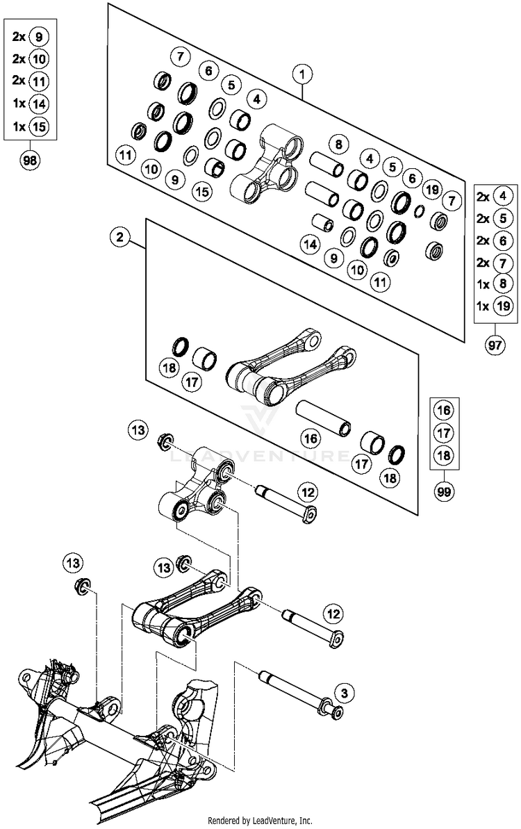 Pro Lever Linking FC 450 CHASSIS - 2015 Schematic