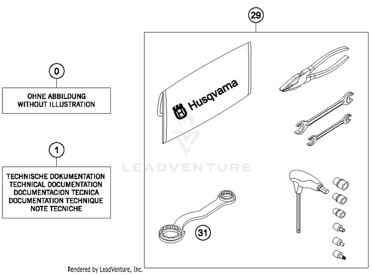 Accessories Kit 701 ENDURO CHASSIS - 2016 Schematic