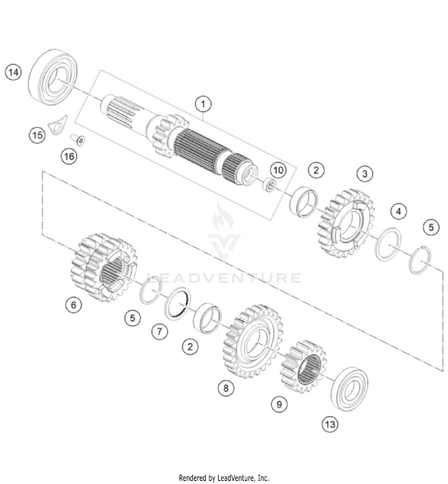 TRANSMISSION I - MAIN SHAFT