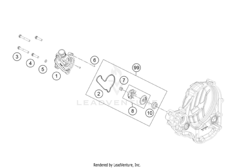 Water Pump FX 350 Engine - 2022 Schematic