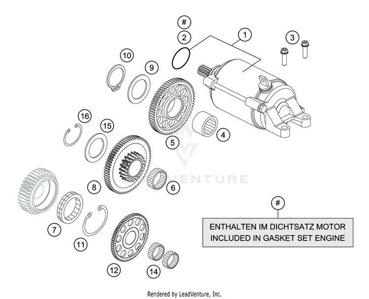 Electric Starter 701 SUPERMOTO ENGINE - 2020 Schematic