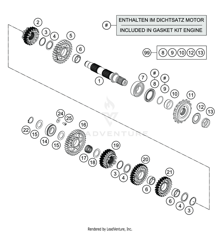 Transmission Ii - Countershaft VITPILEN 701 ENGINE - 2020 Schematic