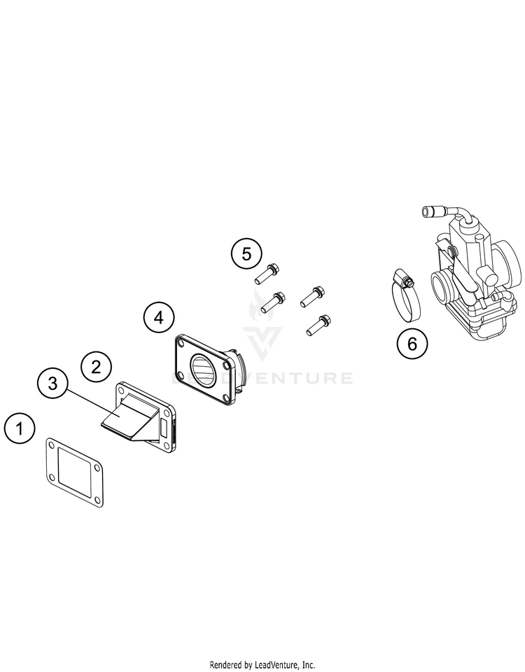 Reed Valve Case TC 65 Engine - 2021 Schematic