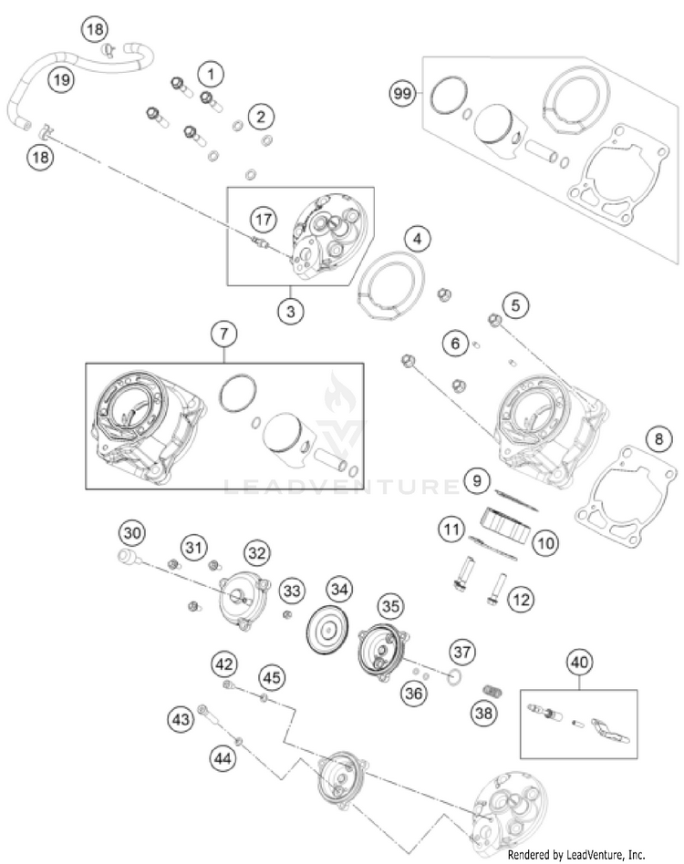 Cylinder, Cylinder Head TC 65 ENGINE - 2026 Schematic