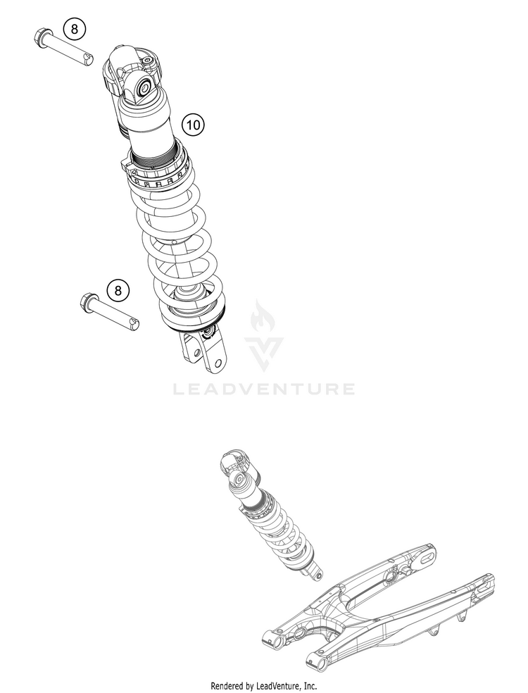 Shock Absorber FE 350 CHASSIS - 2021 Schematic