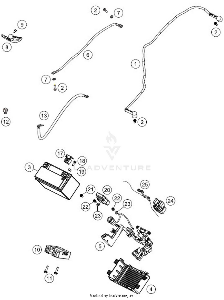 Battery 701 VITPILEN CHASSIS - 2018 Schematic