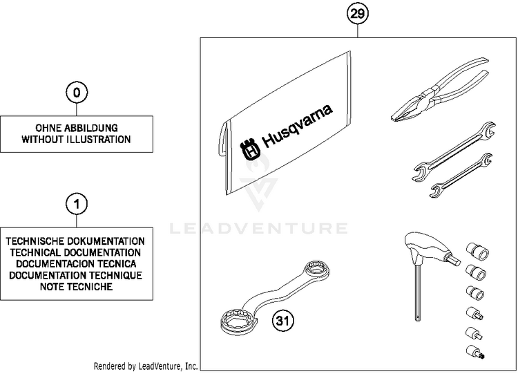 Accessories Kit TE 250 CHASSIS - 2015 Schematic