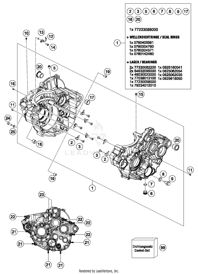 Engine Case FC 350 ENGINE - 2016 Schematic