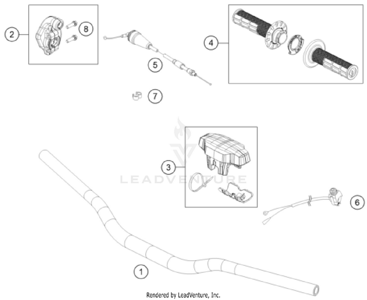 Handlebar, Controls TC 85 19/16 CHASSIS - 2026 Schematic